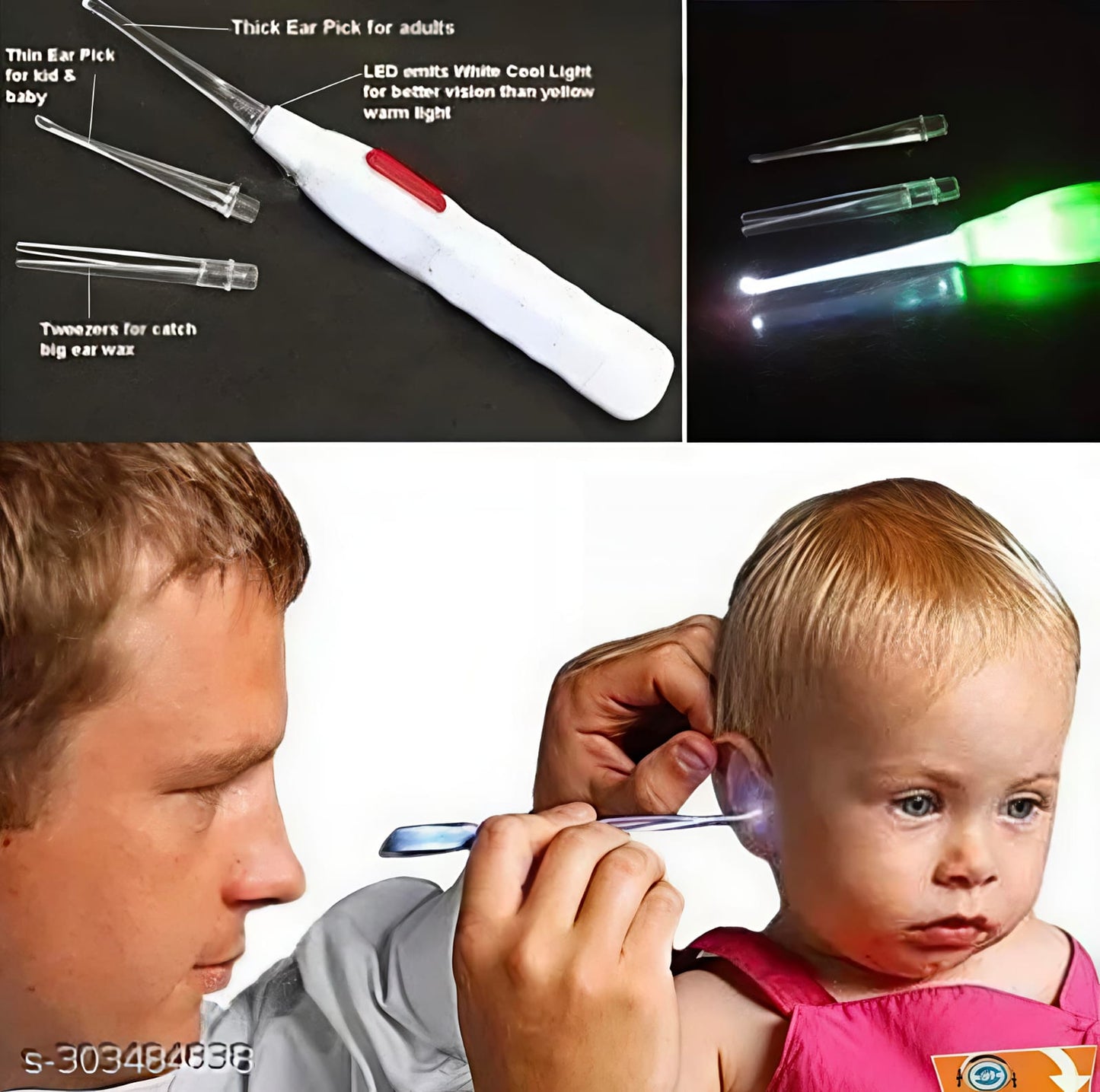 LED Ear Wax Cleaner Tool – Professional Stainless Steel Ear Cleaning Kit with Flashlight | Safe Ear Pick Set for Adults & Kids